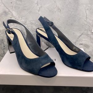 Alfani blue suede block heels